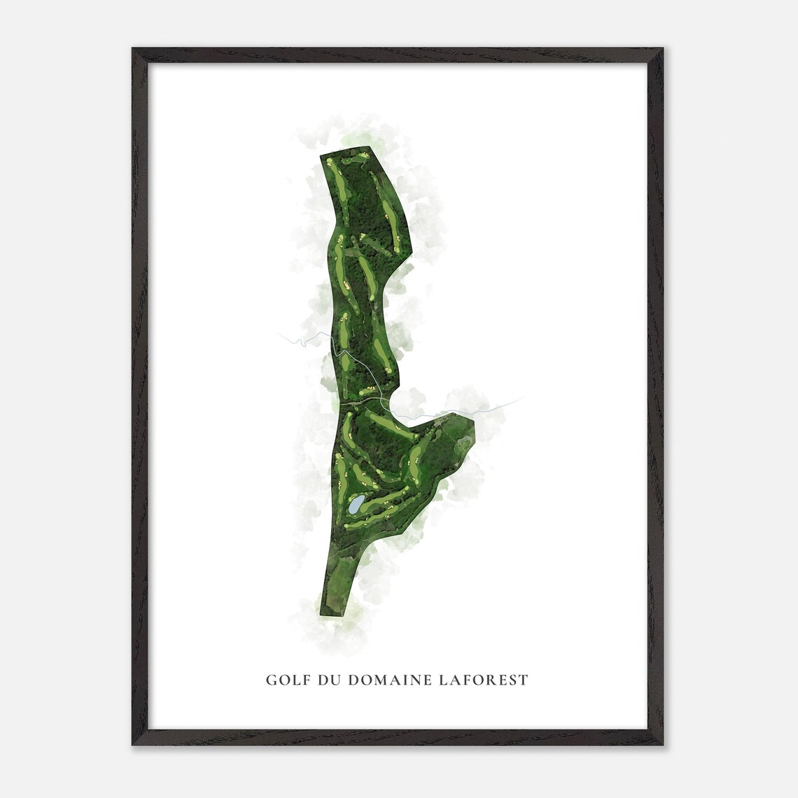 Golf Du Domaine Laforest Classic Aerial Watercolor Golf Map Poster - Image 2