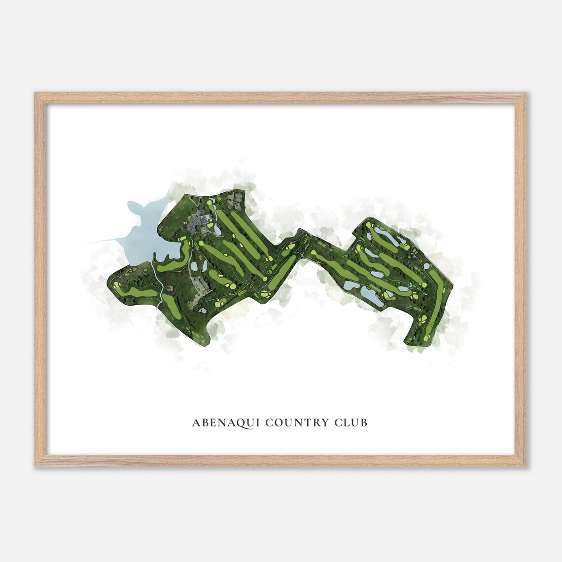 Abenaqui Country Club Rye Beach NH Classic Watercolor Golf Poster