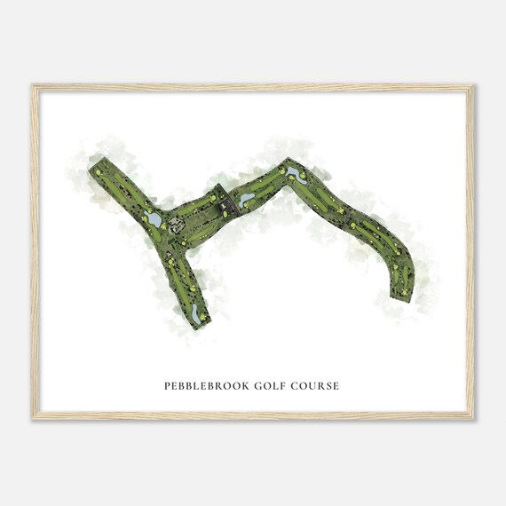 Pebblebrook Golf Course Arizona Classic Watercolor Map Golfer Gift Golf Wall Art Golf Poster Print Course Layout