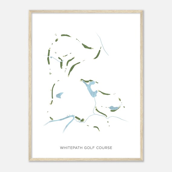 Whitepath Golf Course Georgia Modern Watercolor Map Golfer Gift Golf Wall Art Golf Poster Print Course Layout