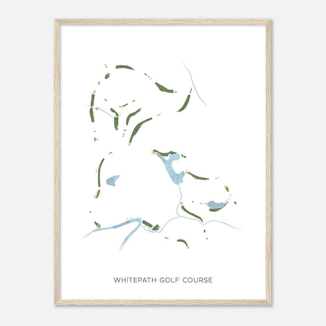 Whitepath Golf Course Georgia Modern Watercolor Map Golfer Gift Golf Wall Art Golf Poster Print Course Layout