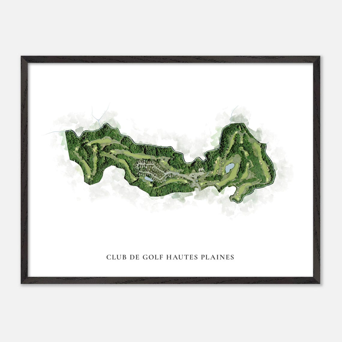 Club de Golf Hautes Plaines Quebec Classic Watercolor Map Poster - Image 4