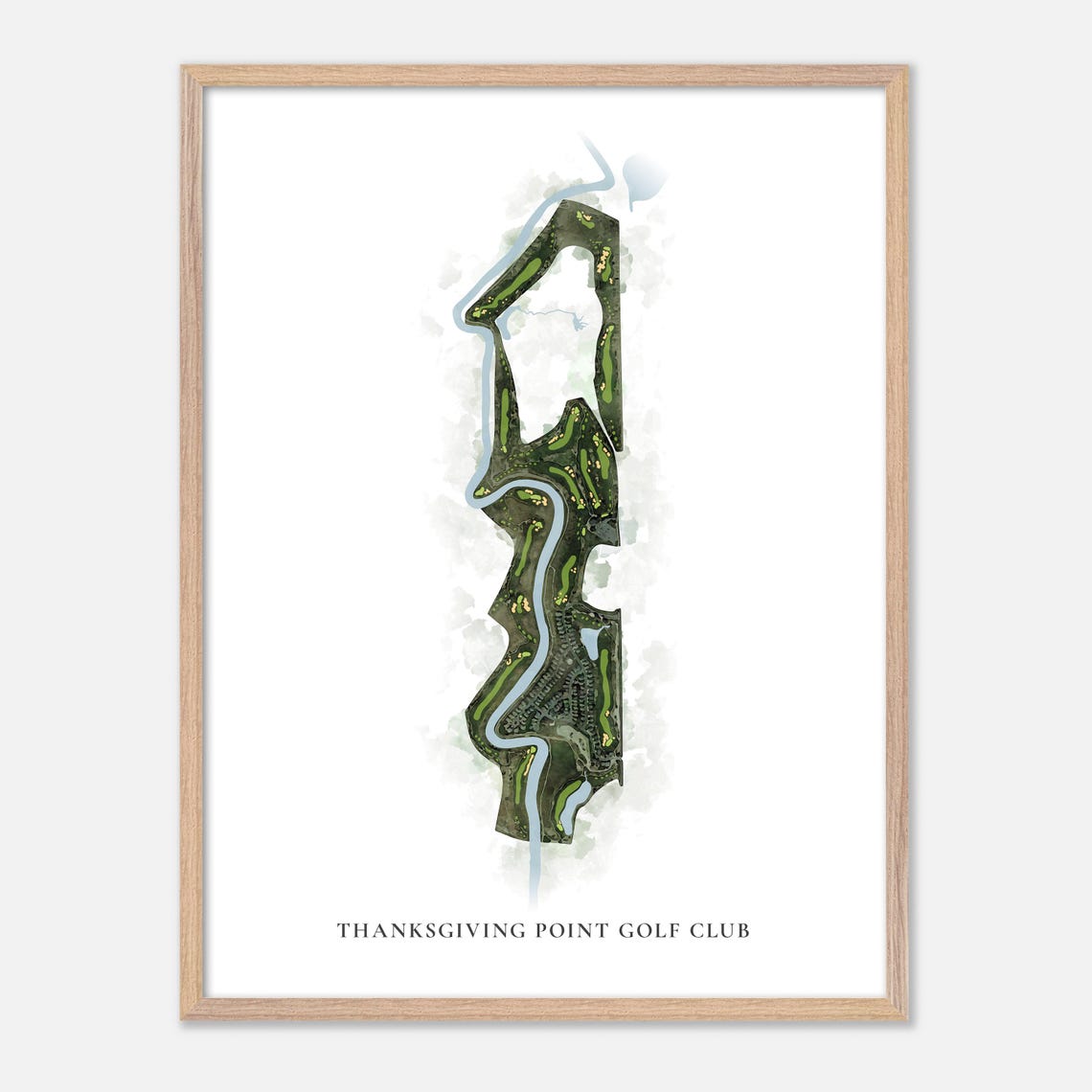 Thanksgiving Point Golf Club Watercolor Course Map Art Poster - Image 6