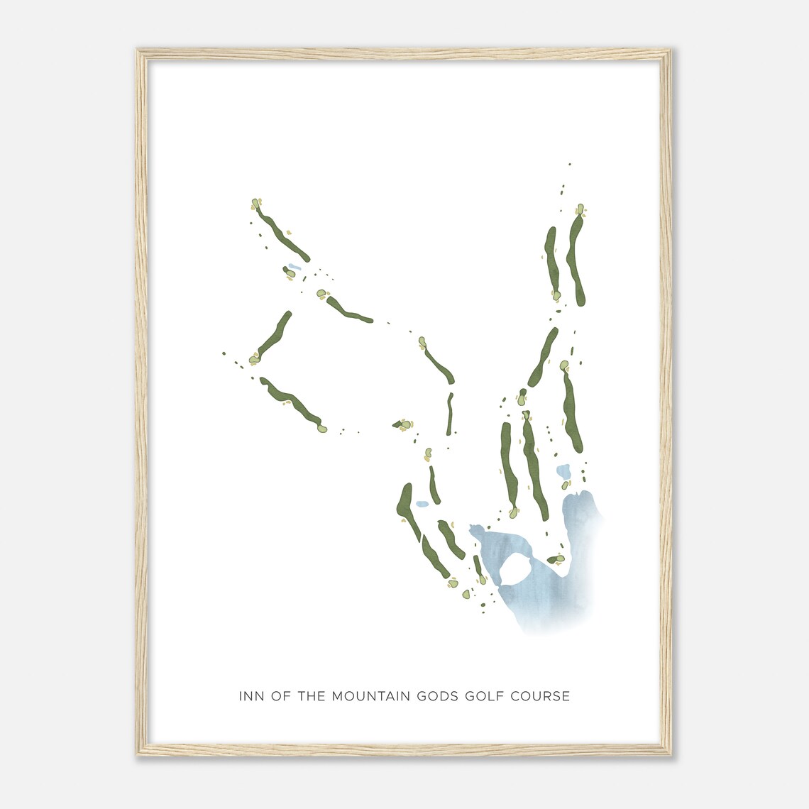 Inn of the Mountain Gods Golf Course Minimalist Map Poster Art