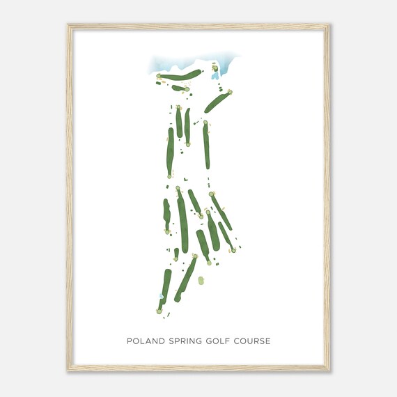 Poland Spring Golf Course Maine Modern Watercolor Map Golfer Gift Golf Wall Art Golf Poster Print Course Layout