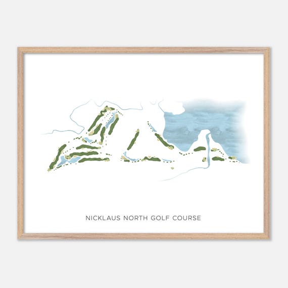 Nicklaus North Golf Course In Whistler Canada Modern Watercolor Map Golfer Gift Golf Wall Art Golf Poster Print Course Layout