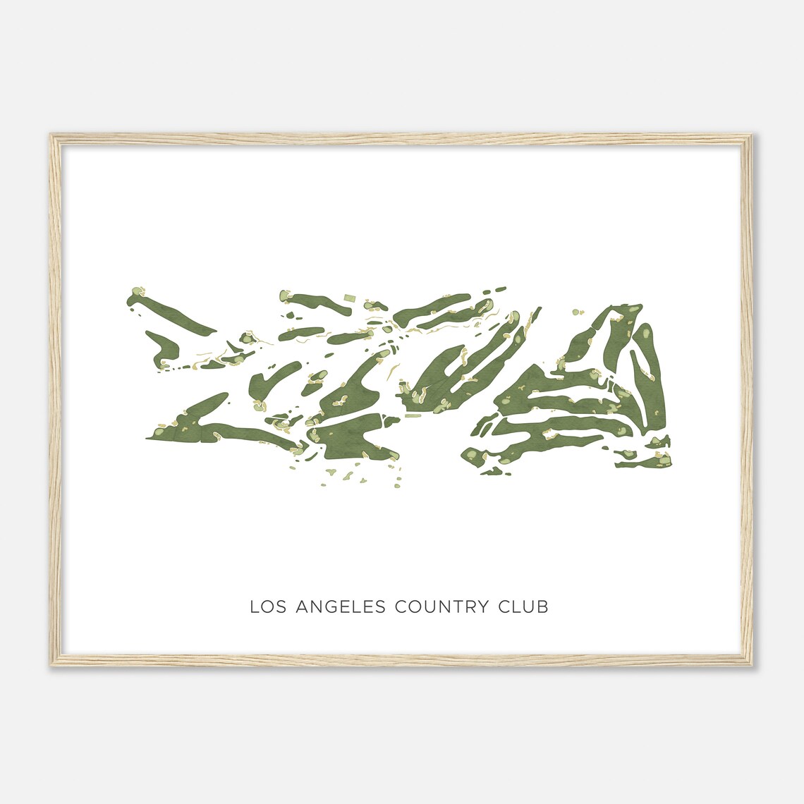 Los Angeles Country Club Minimalist Golf Watercolor Map Poster - Image 2