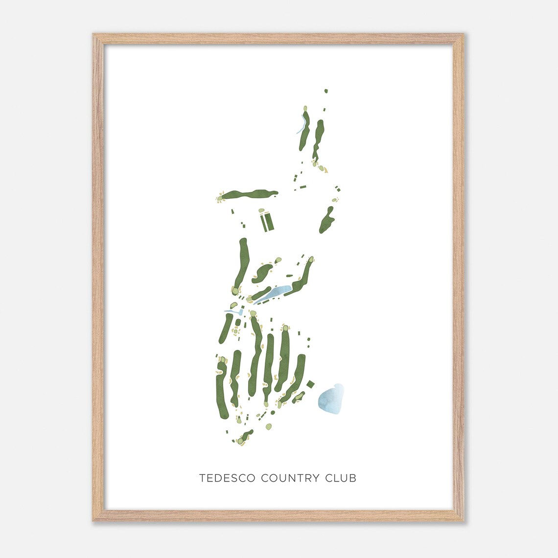 Tedesco Country Club Massachusetts Modern Watercolor Map Poster - Image 2