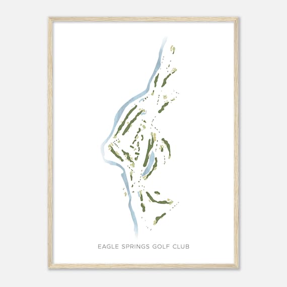 Eagle Springs Golf Club Colorado Modern Watercolor Map Golfer Gift Golf Wall Art Golf Poster Print Course Layout