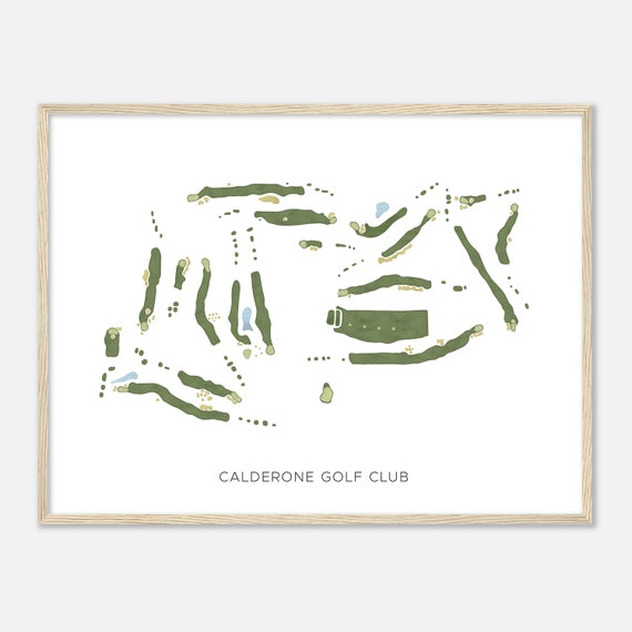 Calderone Golf Club Michigan Modern Watercolor Map Golfer Gift Golf Wall Art Golf Poster Print Course Layout