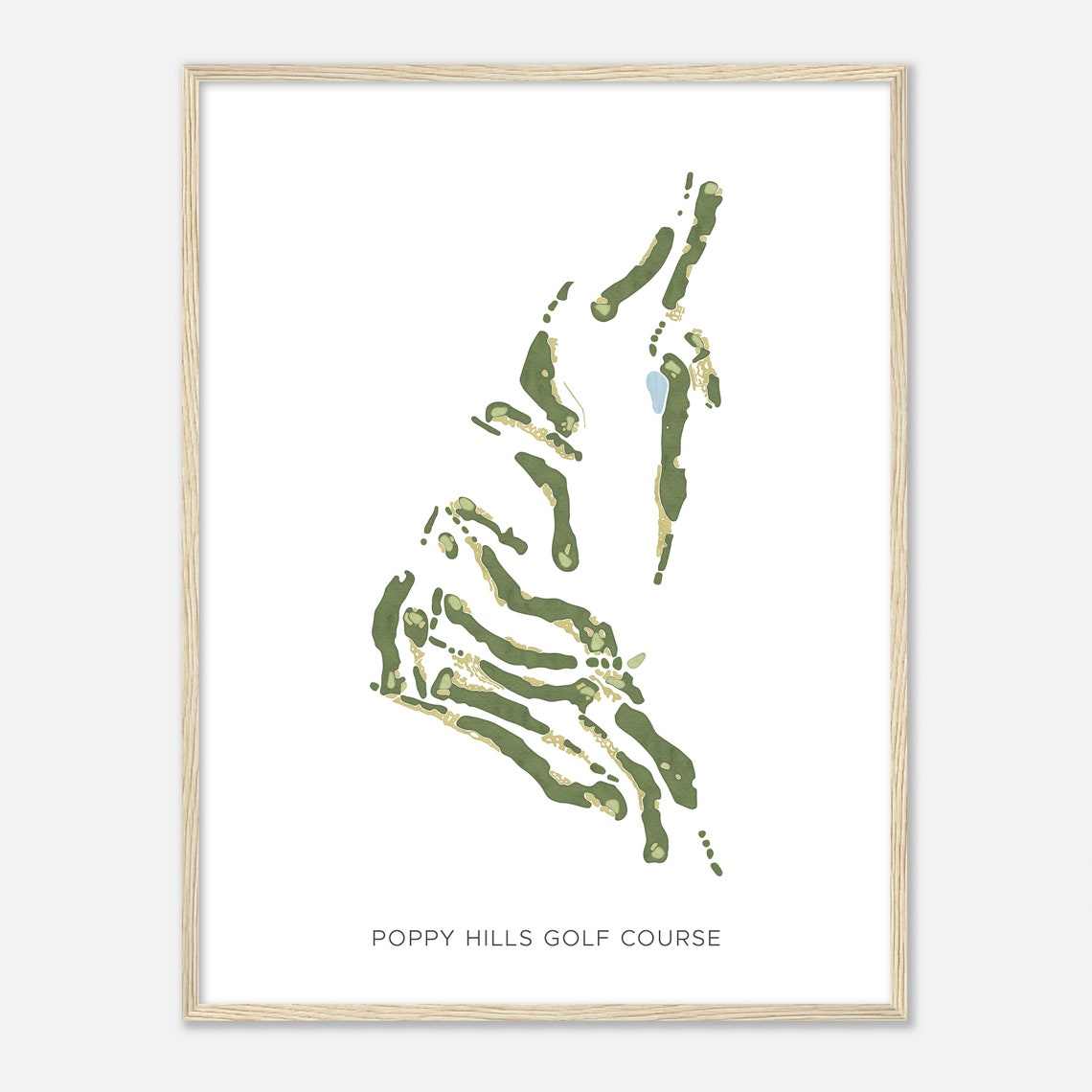 Poppy Hills Golf Course Minimalist Map Fairway Art Sports Poster - Image 2