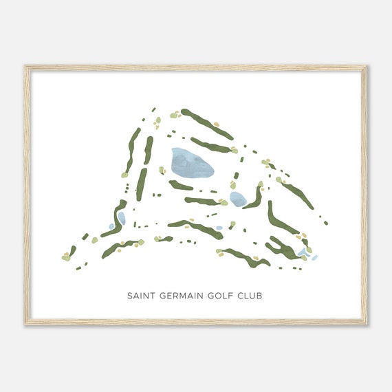 Saint Germain Golf Club Wisconsin Modern Watercolor Map Golfer Gift Golf Wall Art Golf Poster Print Course Layout