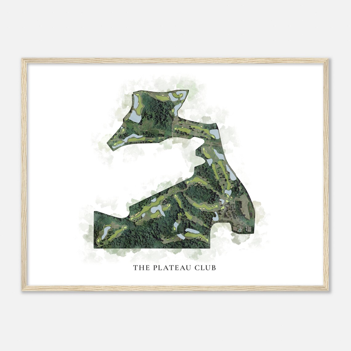 The Plateau Club Washington Classic Watercolor Aerial Map Poster - Image 2