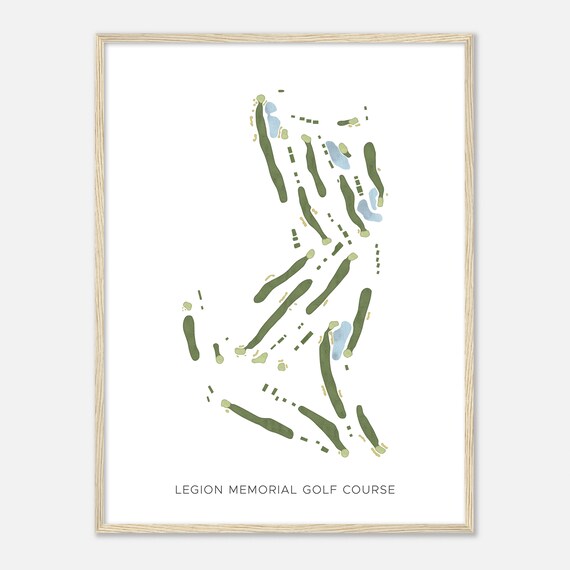 Legion Memorial Golf Course Washington Modern Watercolor Map Golfer Gift Golf Wall Art Golf Poster Print Course Layout