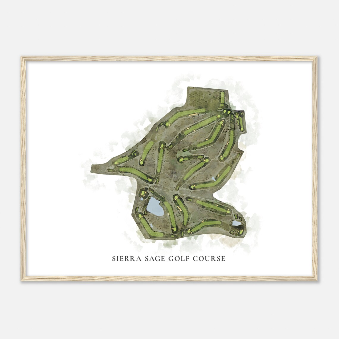 Sierra Sage Golf Course Nevada Classic Watercolor Map Golfer Gift Golf Wall Art Golf Poster Print Course Layout - Image 2