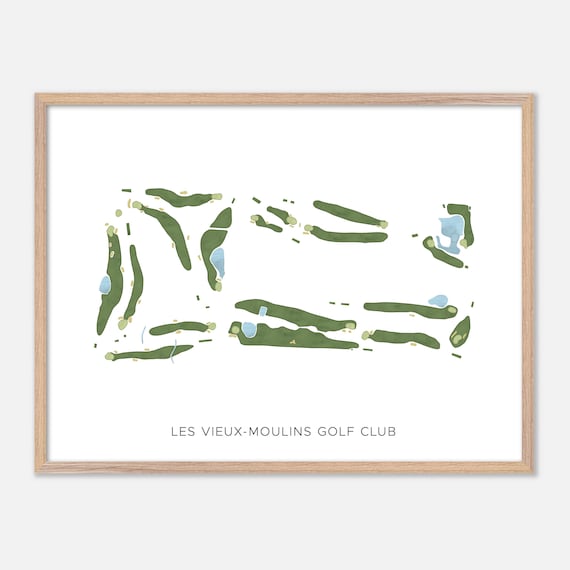 Les Vieux Moulins Golf Club Gatineau Canada Modern Map Poster