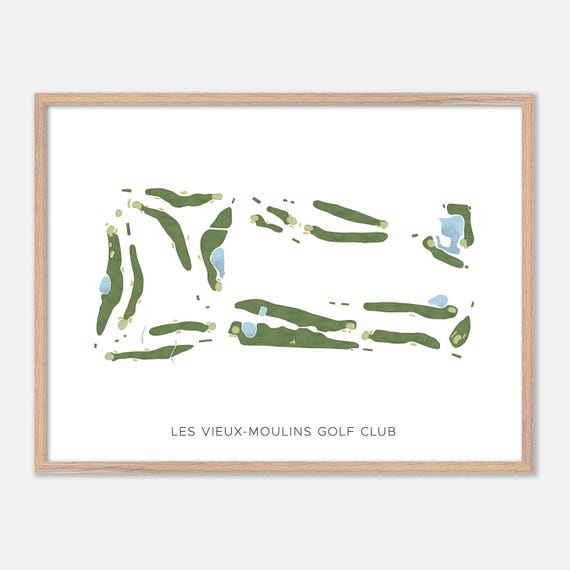 Les Vieux Moulins Golf Club In Gatineau Canada Modern Watercolor Map Golfer Gift Golf Wall Art Golf Poster Print Course Layout