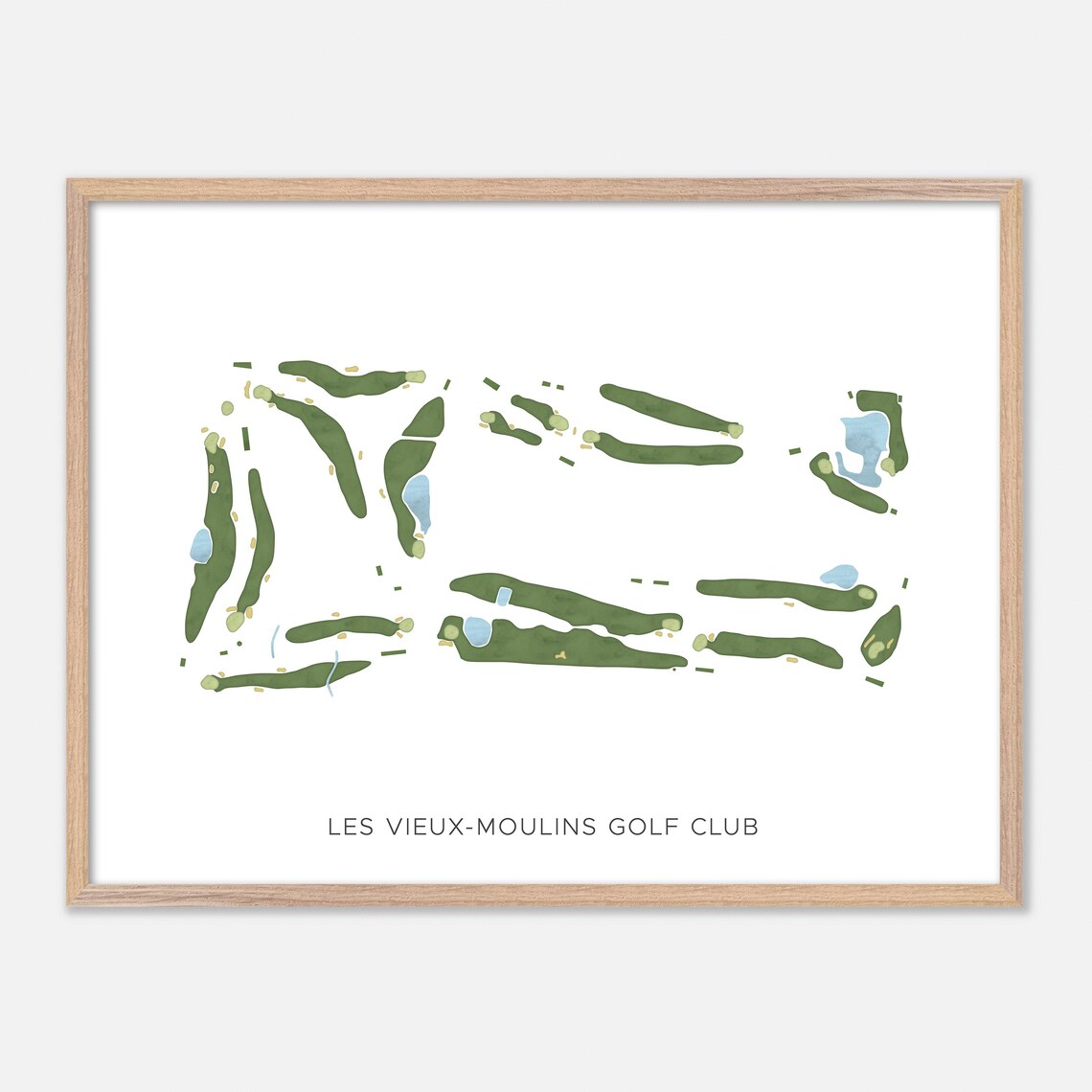 Les Vieux Moulins Golf Club Gatineau Canada Modern Map Poster