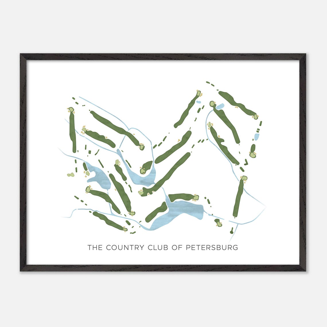 The Country Club Of Petersburg In Petersburg Virginia Modern Watercolor Map Golfer Gift Golf Wall Art Golf Poster Print - Image 5