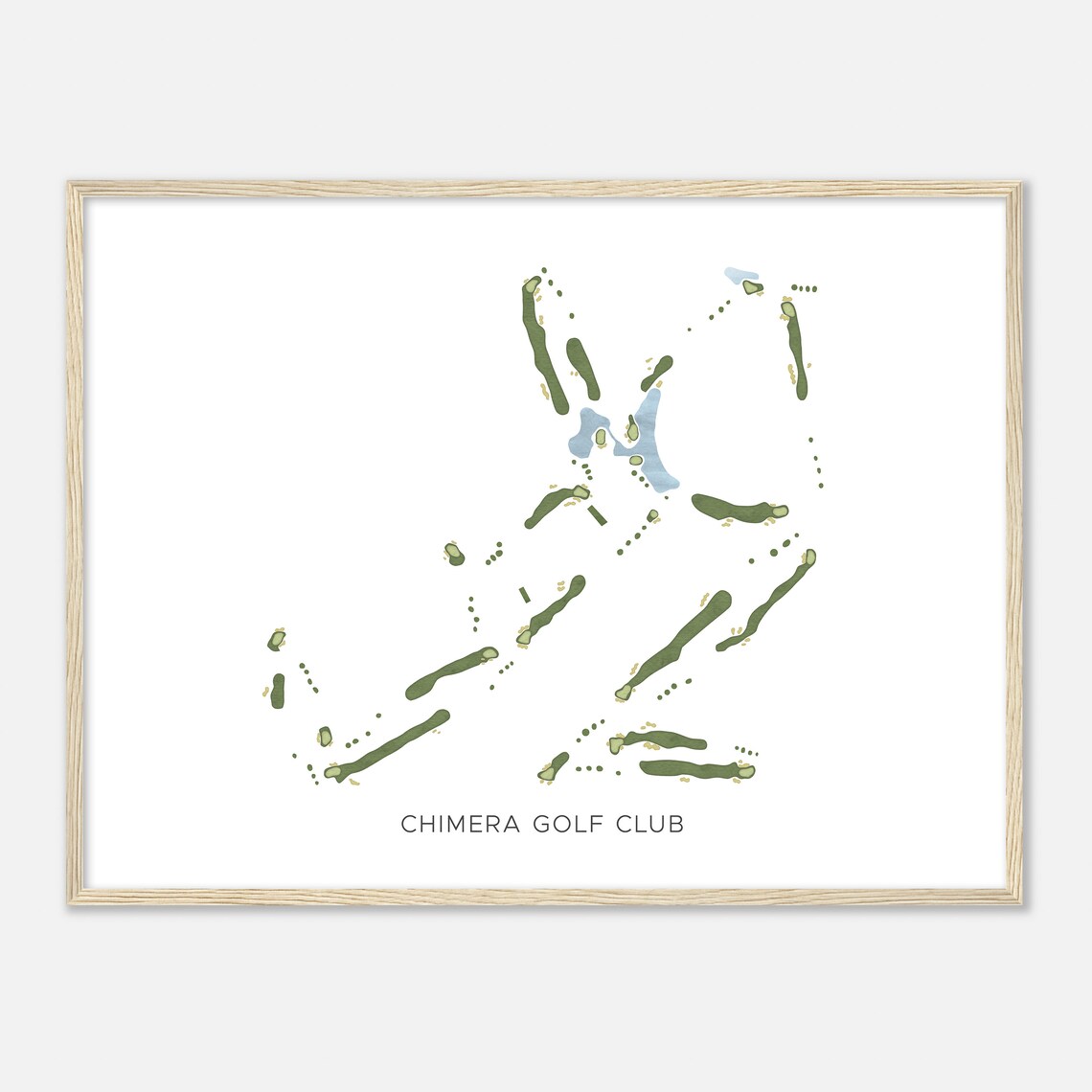 Chimera Golf Club Nevada Modern Watercolor Map Golfer Gift Golf Wall Art Golf Poster Print Course Layout