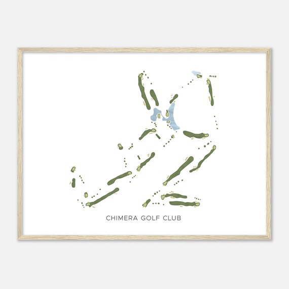 Chimera Golf Club Nevada Modern Watercolor Map Golfer Gift Golf Wall Art Golf Poster Print Course Layout