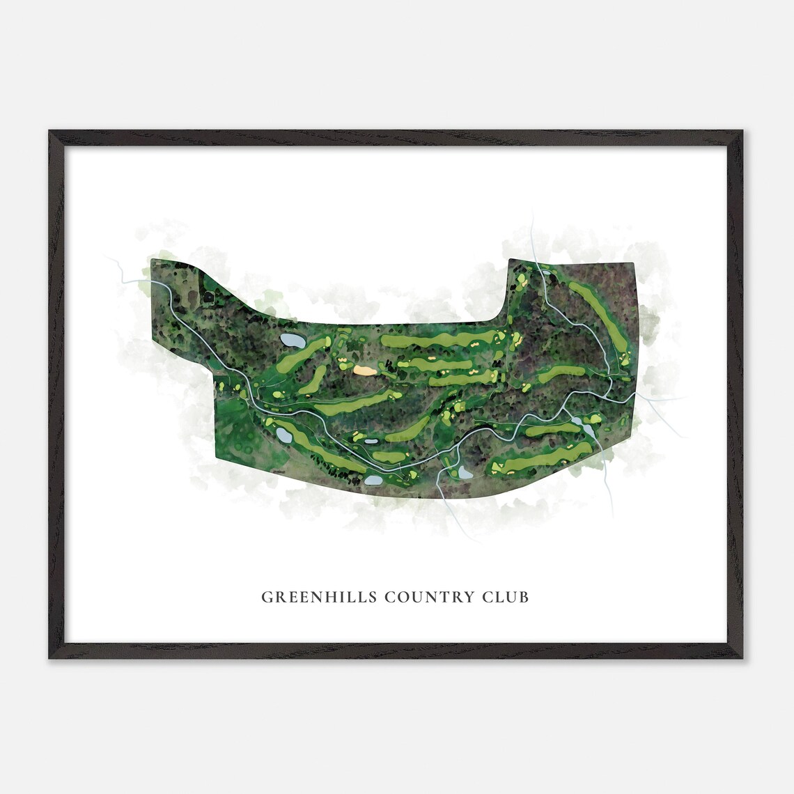 Greenhills Country Club London Canada Classic Watercolor Map Poster - Image 4