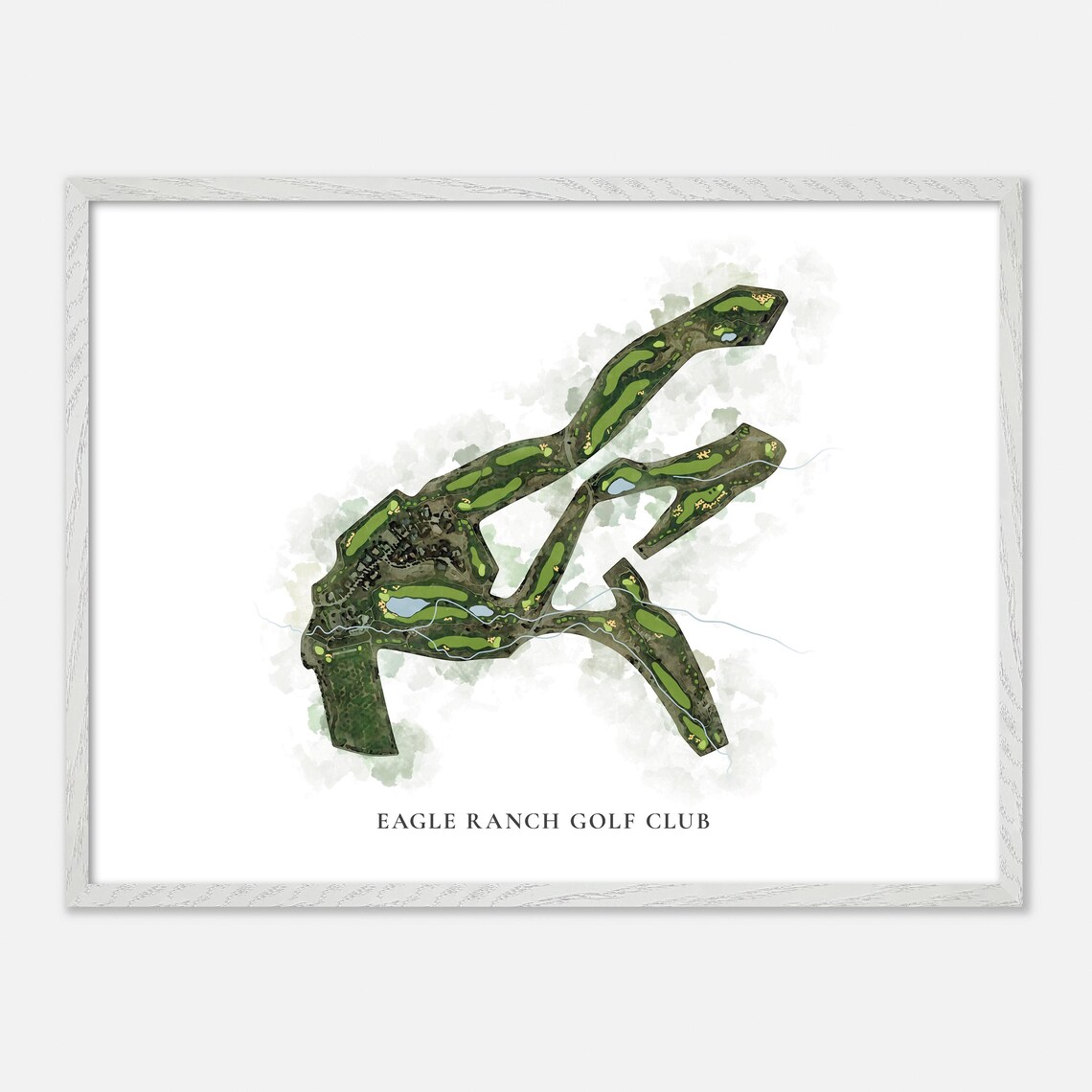 Eagle Ranch Golf Club Watercolor Map Art Colorado Golfer Poster - Image 4