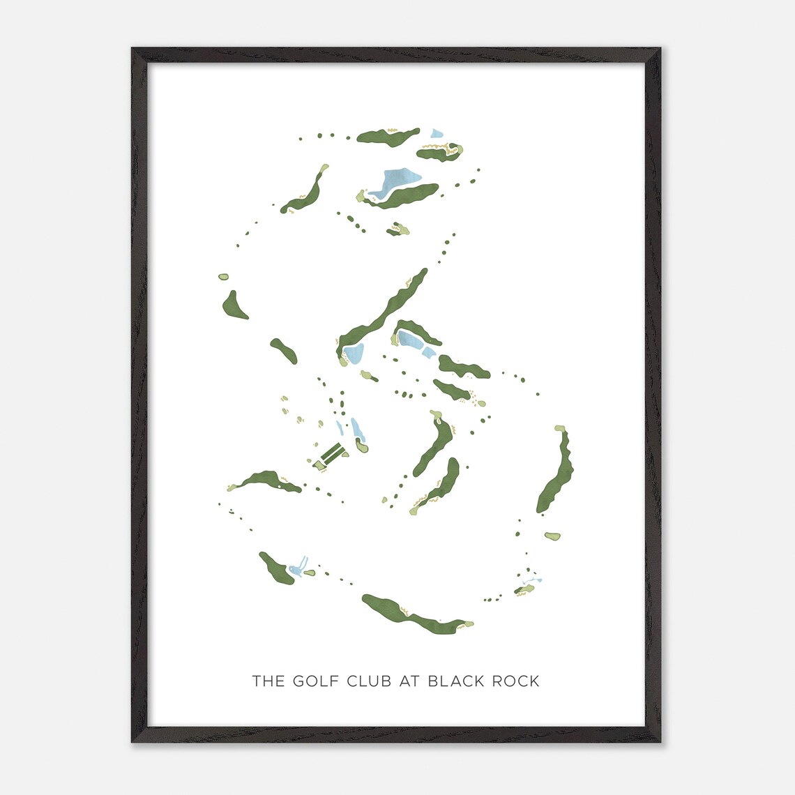 The Golf Club at Black Rock Coeur Dalene Idaho Modern Watercolor Poster - Image 3