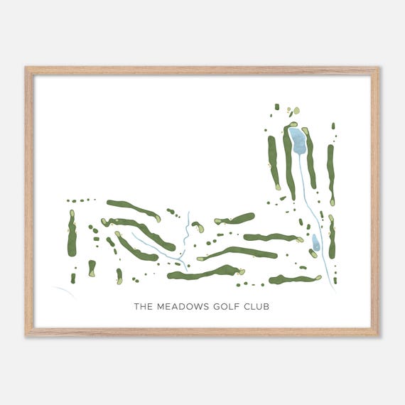 The Meadows Golf Club In Dubuque Iowa Modern Watercolor Map Golfer Gift Golf Wall Art Golf Poster Print Course Layout