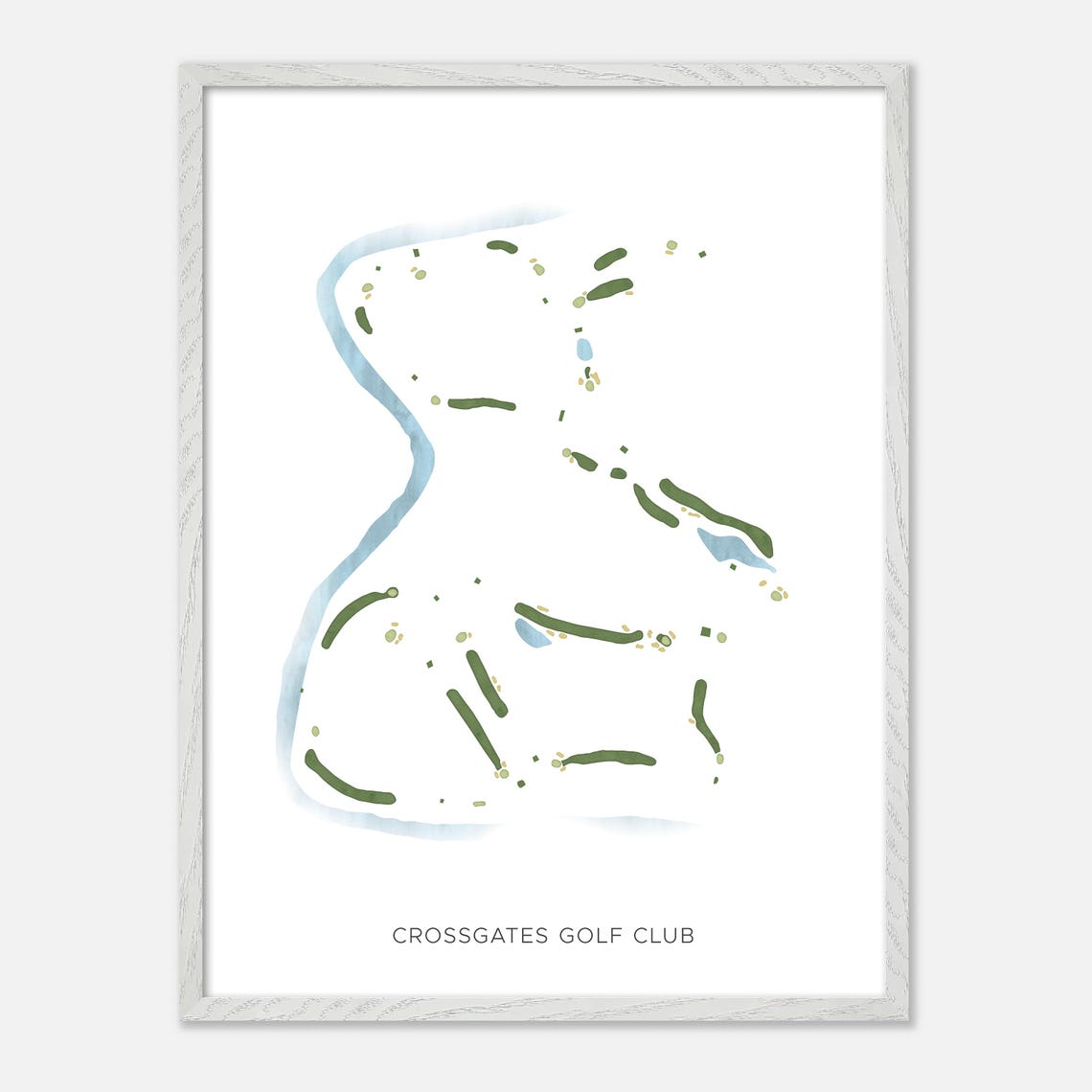Crossgates Golf Club Pennsylvania Modern Watercolor Map Poster - Image 2