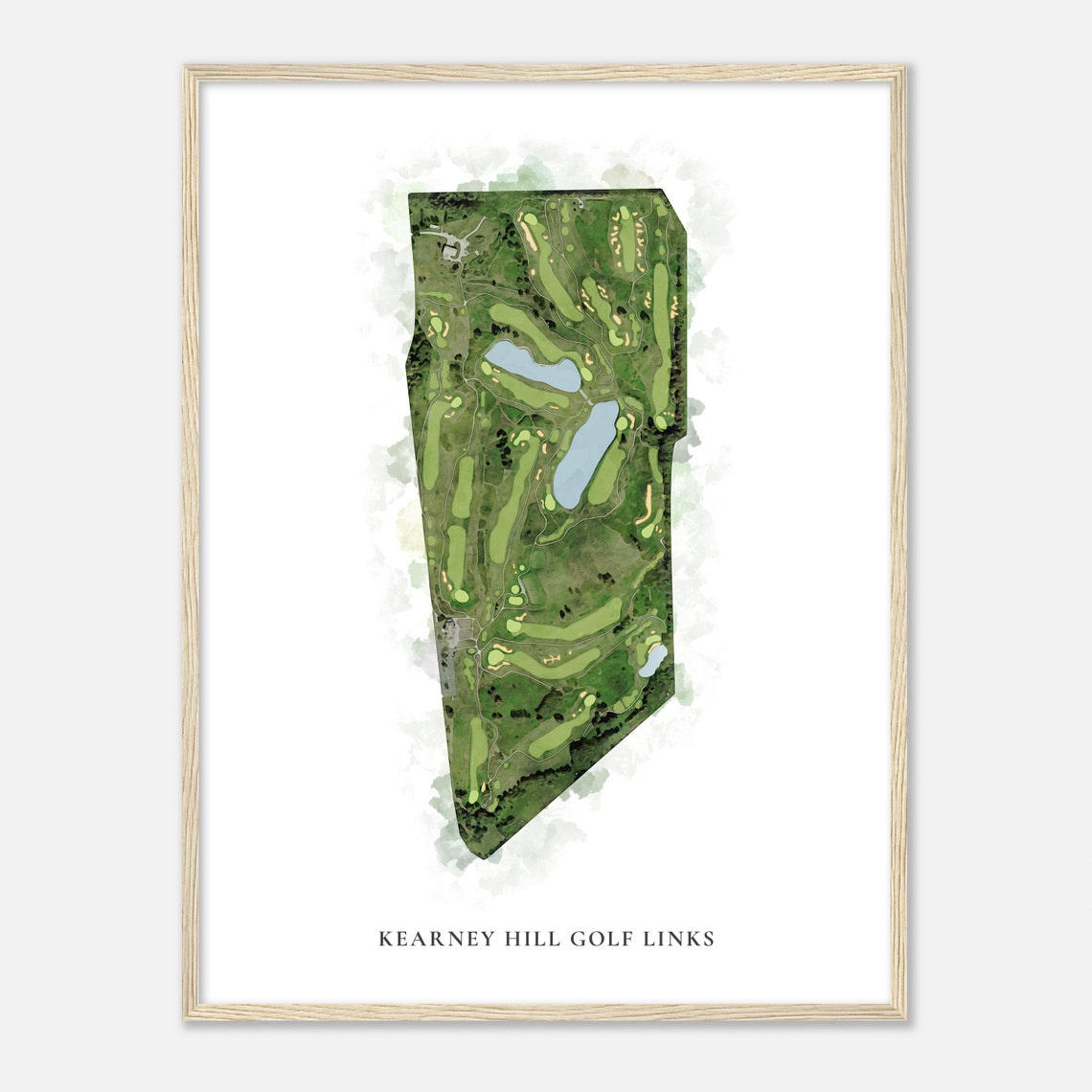 Kearney Hill Golf Links Kentucky Classic Watercolor Golf Map Poster - Image 2