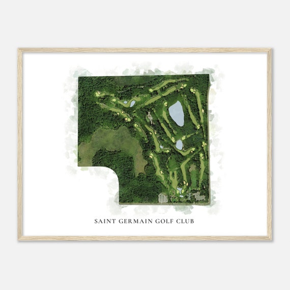 Saint Germain Golf Club Wisconsin Classic Watercolor Map Golfer Gift Golf Wall Art Golf Poster Print Course Layout
