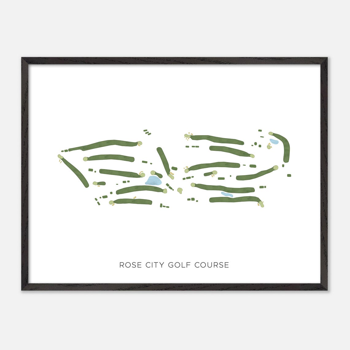 Rose City Golf Course Oregon Modern Minimalist Golf Map Poster - Image 5