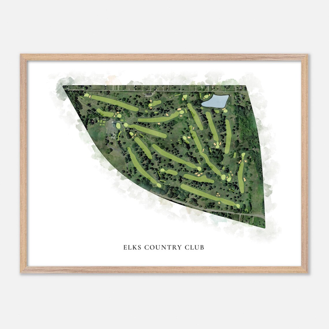 Elks Country Club Rosemount Ohio Classic Watercolor Map Poster