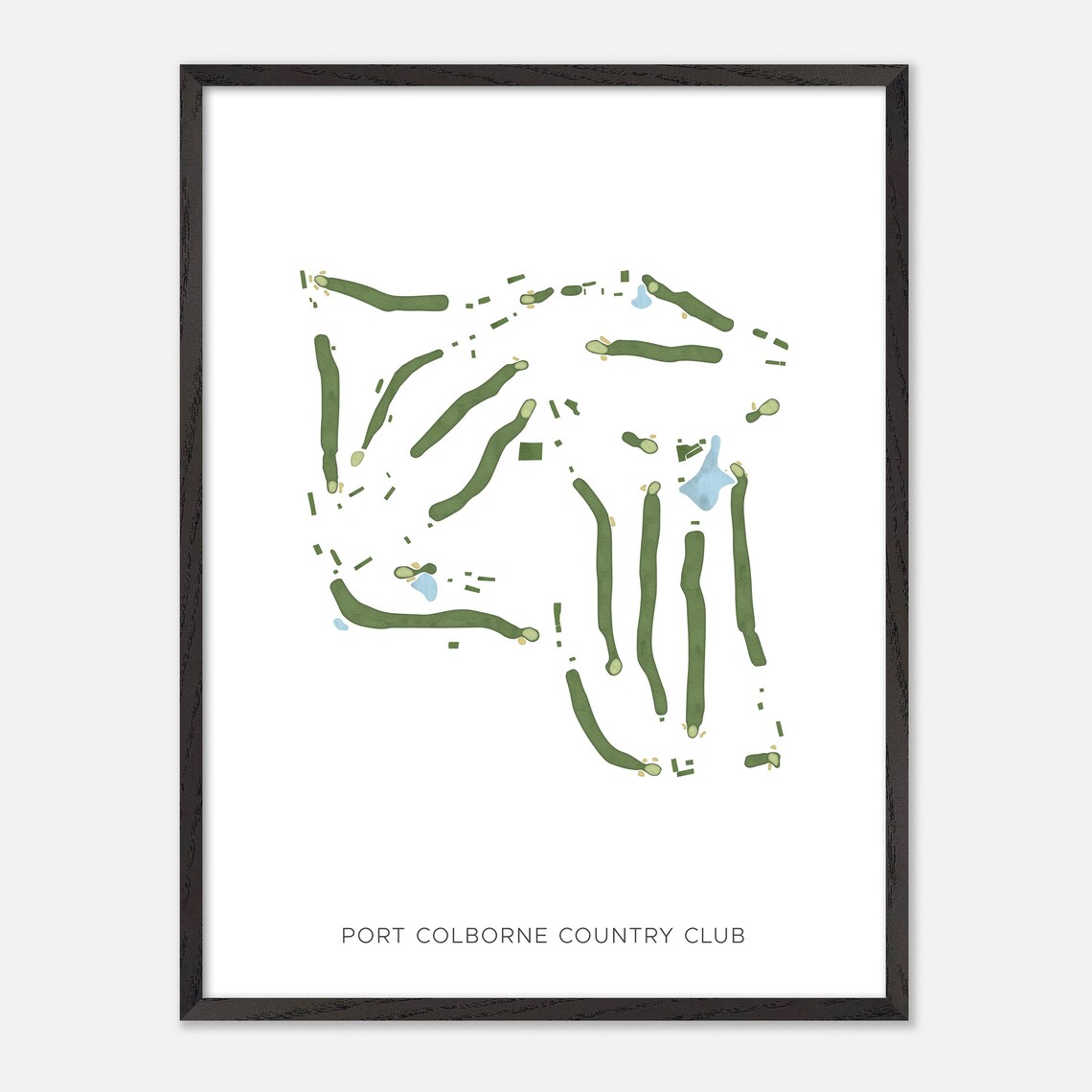 Port Colborne Country Club Canada Modern Watercolor Map Poster - Image 2