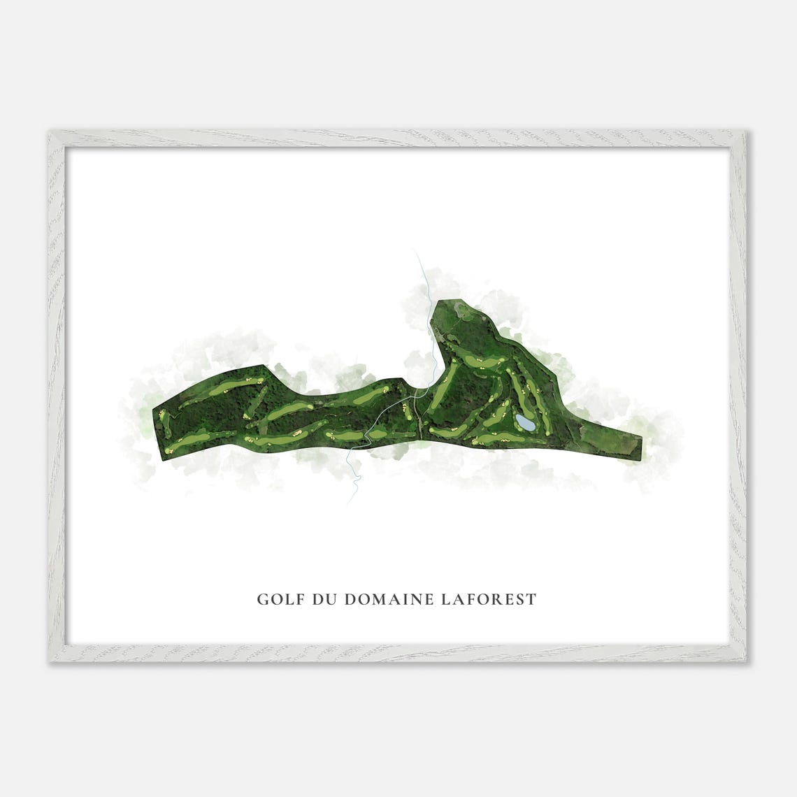 Golf Du Domaine Laforest Classic Aerial Watercolor Golf Map Poster - Image 3