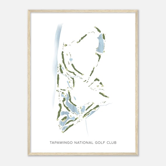 Tapawingo National Golf Club Missouri Modern Watercolor Map Golfer Gift Golf Wall Art Golf Poster Print Course Layout