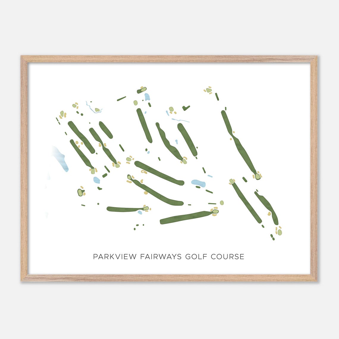 Parkview Fairways Golf Course Victor New York Watercolor Map Poster
