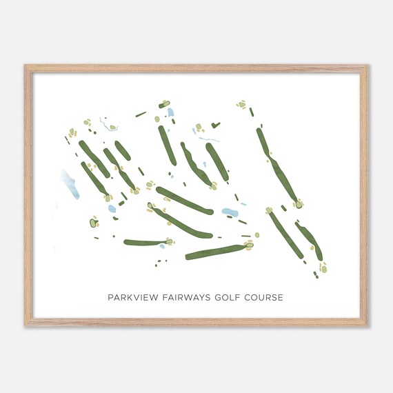 Parkview Fairways Golf Course Victor New York Watercolor Map Poster