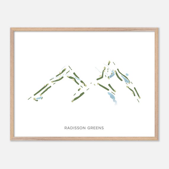 Radisson Greens In Baldwinsville New York Modern Watercolor Map Golfer Gift Golf Wall Art Golf Poster Print Course Layout