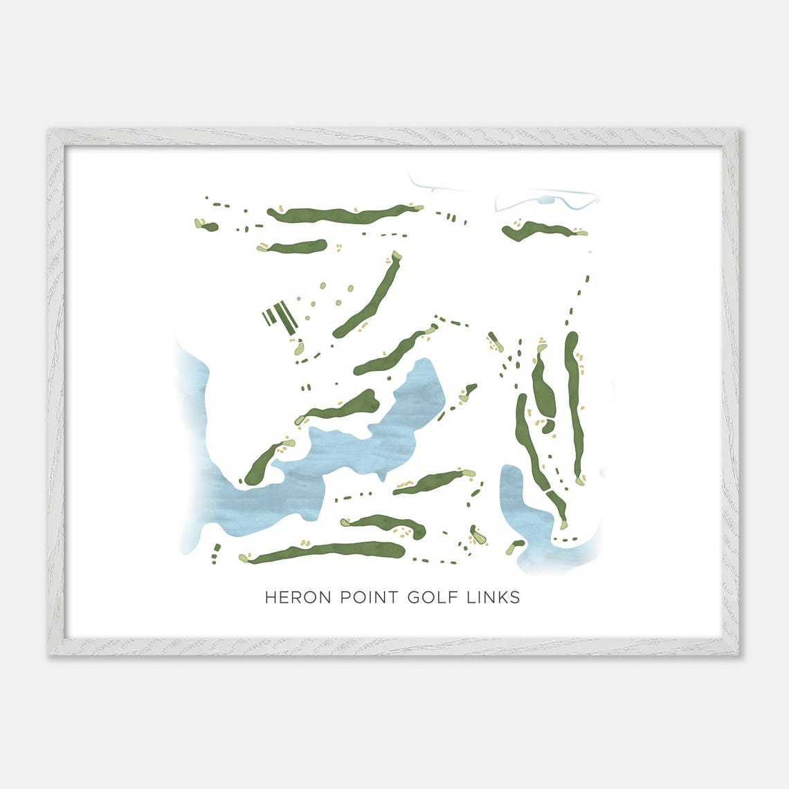Heron Point Golf Links Canada Modern Watercolor Golf Map Poster - Image 3