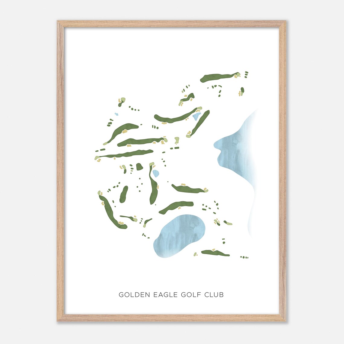 Golden Eagle Golf Club Course Layout Minimalist Map Art Poster - Image 2