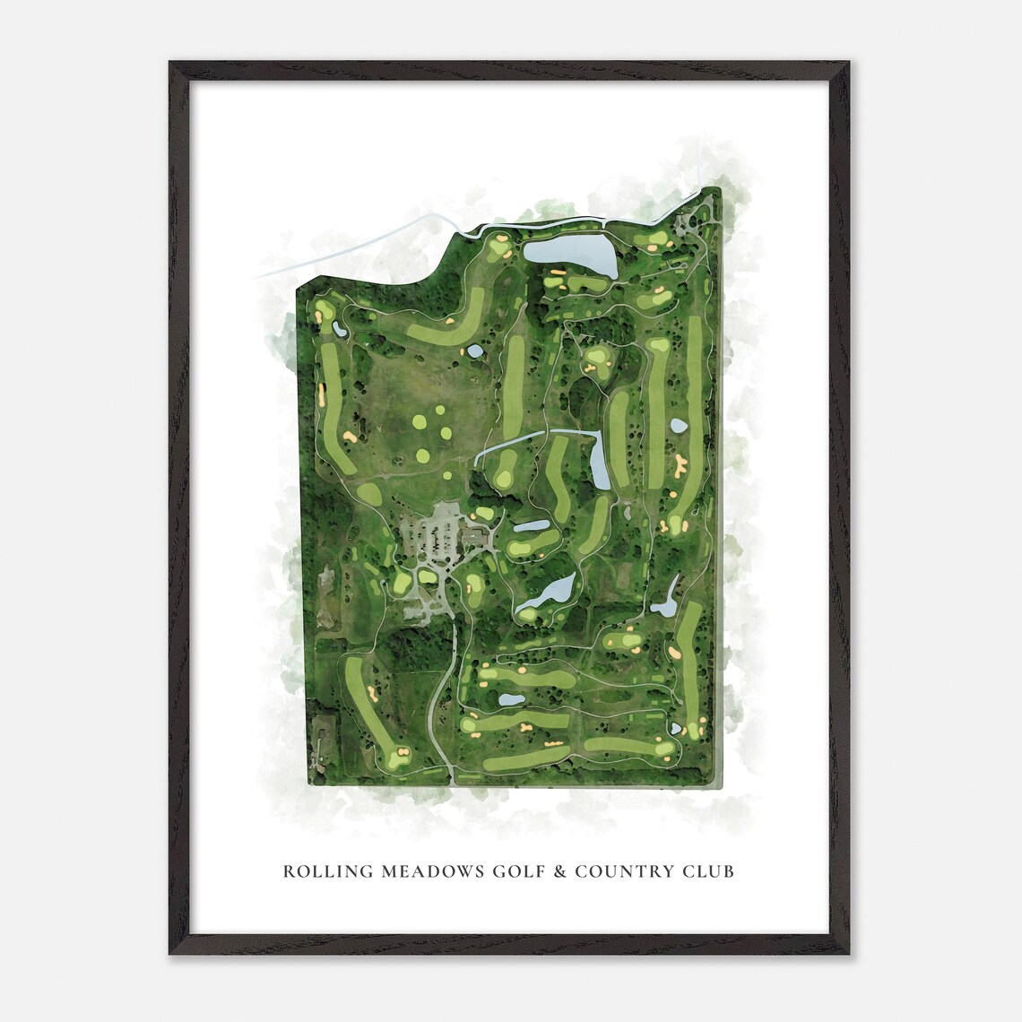 Rolling Meadows Golf and Country Club Ontario Classic Map Poster - Image 2