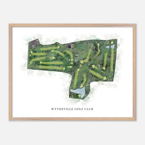 Wytheville Golf Club In Wytheville Virginia Classic Watercolor Map Golfer Gift Golf Wall Art Golf Poster Print Course Layout