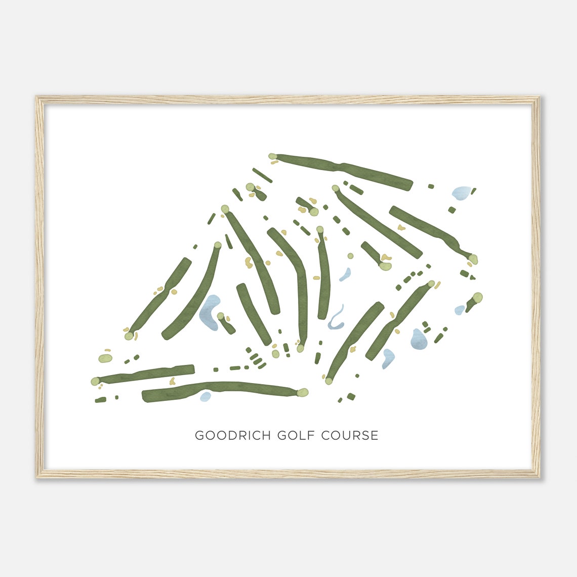 Goodrich Golf Course Minnesota Modern Watercolor Map Golfer Gift Golf Wall Art Golf Poster Print Course Layout - Image 2