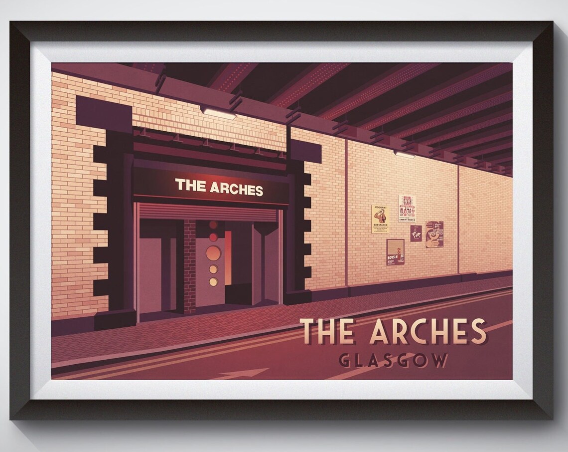 The Arches Glasgow Scotland Travel Poster Print