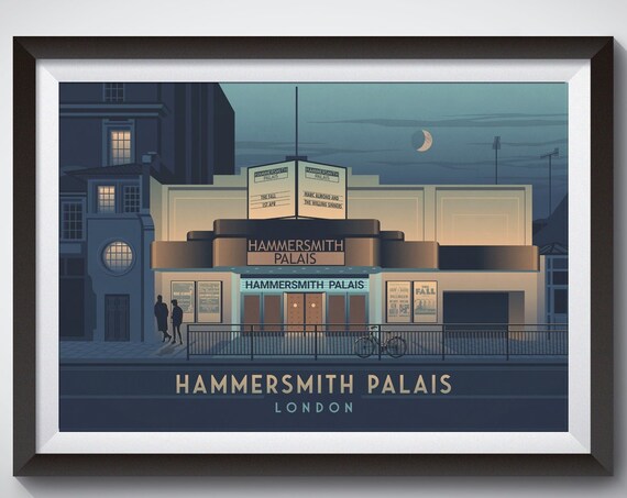 Hammersmith Palais Vintage London Travel Poster