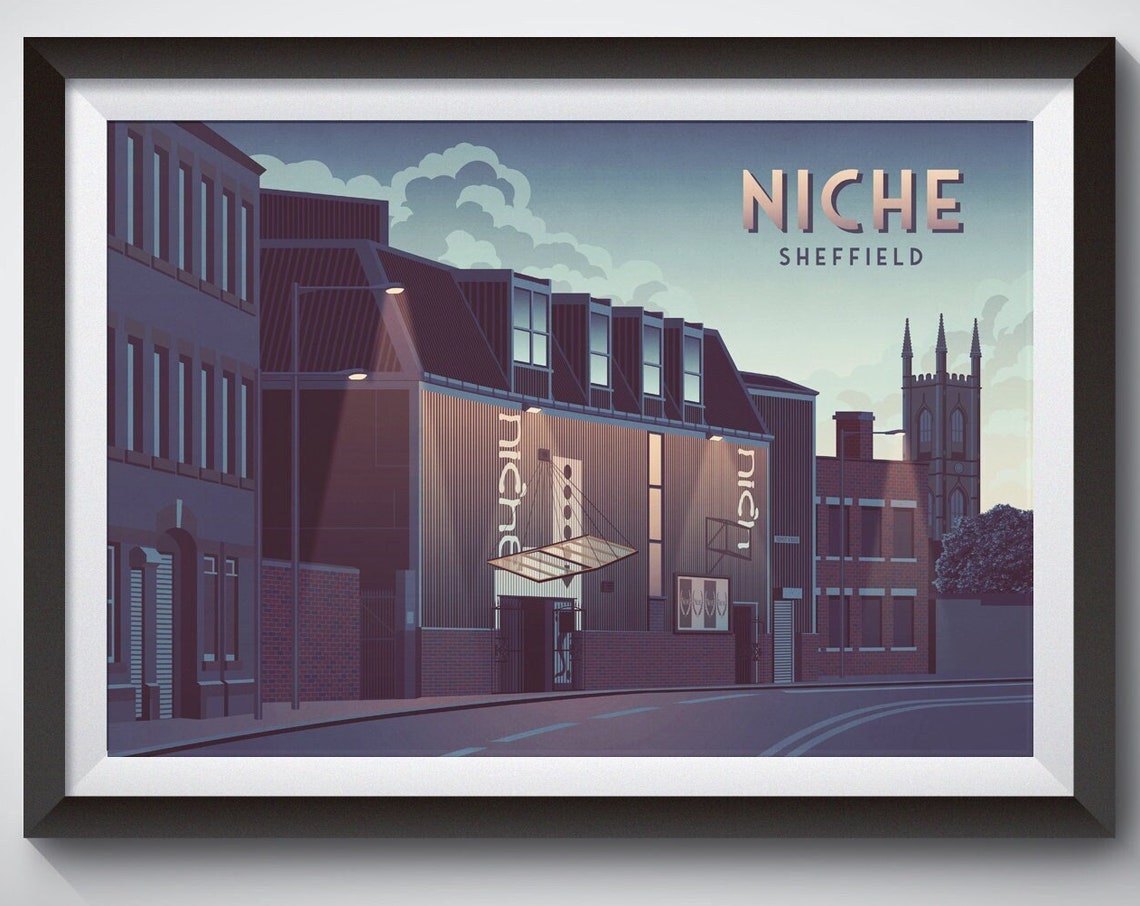 Niche Nightclub Poster Sheffield Dance Music Sidney Street Bassline Club Vibe Clubbing Niche Sheffield Leadmill Corporation Art