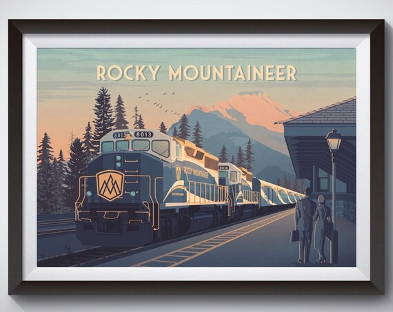 Rocky Mountaineer Canada Vintage Travel Poster