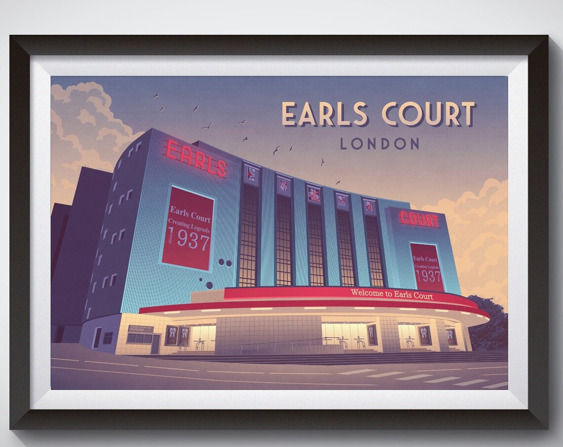 Earls Court London Travel Poster, Exhibition Centre